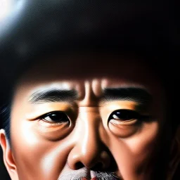 Ultra detailed fullbody Portrait in oil on canvas of Jin Sakai-Ghost Of Tsushima,intense stare,extremely detailed digital painting, extremely detailed face,crystal clear Big eyes, mystical colors ,perfectly centered image, perfect composition, rim light, beautiful lighting,masterpiece,8k, stunning scene, raytracing, anatomically correct, in the style of robert e howard and Ken Kelley and Ohrai Noriyoshi and Simon Bisley and tomzj1