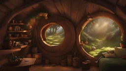 hobbit hole interior daylight