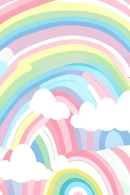 Pastel rainbows wallpaper