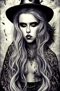 Danish singer MØ, darkness style witch