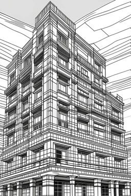 make this building lines from image