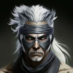 Grey Hair Male ['Adult', 'Anti-Gravity Hair', 'Beastmaster', 'Exotic Eyes', 'Gloves', 'Headband', 'Masks', 'Ninja