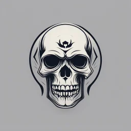 minimalistic skull logo