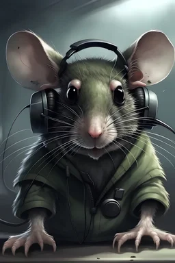 happpy rat with a headset on from the game tarkov