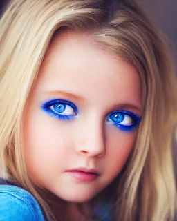 Beautiful blonde blue eyes girl