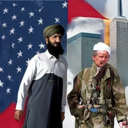 Bin Laden and President bush doing 9-11