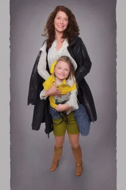 Portrait lady, full body shot, medium shot, style of adventures in babysitting