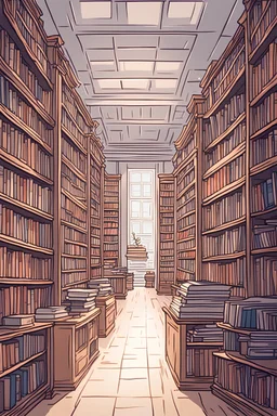 The library is serviced by computers, there are many books on the shelves, search for books on the computer. Expression. High-quality drawing, 8K
