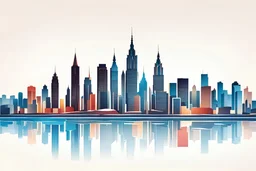 skyline of Frankfurt city illustraion