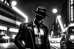 street photography: epic film noir; black and white photography, epic,cinematic,stunning,full-on;by artist "film noir";super hyperdetailed;masterpiece;award-winning professional photography;FX;octane render;dynamic lightning;really cool
