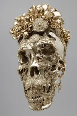 versace jewelry styled human skull