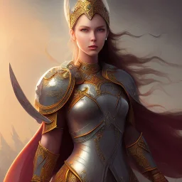 epic warrior girl stern cool