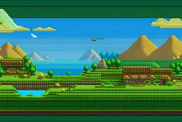 2d pixellated nintendo style landscape jupiter trading exchange