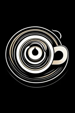 Logo the eye symbol with the coffee