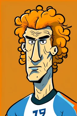 Virgil van Dyck Dutch soccer player ,cartoon 2d