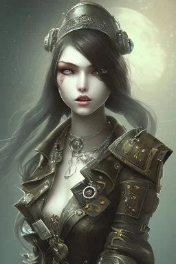 girl darkness sad steampunk