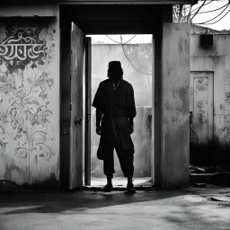 [photo shoot of Sandokan by Sergio Sollima, (1976)] In the gritty streets of Alabama, where the humid air hung heavy with the scent of sweat and secrets, a lone figure stands before the weather-beaten door of a rundown motel. The silhouette of the Dharma Bum, a former gangsta covered by tattoos. To the untrained eye, it was just another shabby building in a forgotten corner of the city. But to those in the know, it was a temple of sorts, a sanctuary for those seeking solace in the chaos of urban