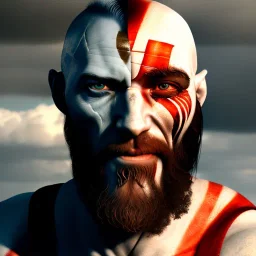 kratos in loving embrace, by alessio albi, elaine duillo, alyssa monk