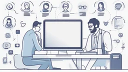 The image for the article embodies the concept of building a personal brand and achieving success in the digital world. The frame exudes a sense of professionalism, featuring an individual dressed in stylish attire seated in front of a computer screen, reflecting dedication and professionalism in the digital workspace. On the other side of the screen, there are icons and logos of popular social media platforms such as Facebook, Twitter, and Instagram, indicating personal reliance on these platfo