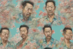 man in Hawaiian shirt by david choe