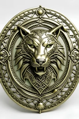 shield with celtic wolf