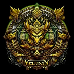 fantasy empire logo that is named Volkun, d&d symbol, fantasy, symbol, logo