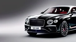 Black Luxury Bentley Continental Cullinan , Photorealistic, 4K, Ultra Detailed, Front Quarter View