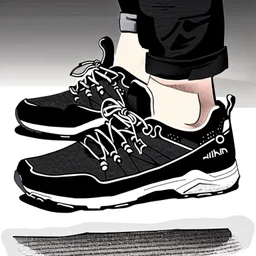 Ink drawing of a hiking shoe, detailed, trending on Pinterest