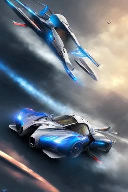 A combination of ultra-advanced car and crazy Max fighter, super sporty, with color and nano technology