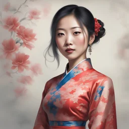 dnd, portrait of asian in cheongsam