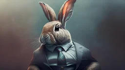 A boss style rabbit