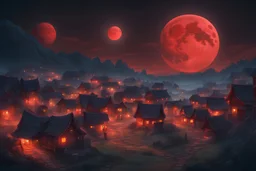 village under the blood moon