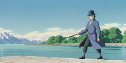 blind man , holding cane, walking ,