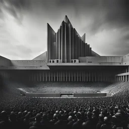 Brutalist totalitarian festival