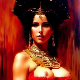 Drawing of beautiful face,'beautiful,Busty fit 'SEALgirl',intense stare, ancient skintight armor, balanciaga fashion clothe painting by gaston bussiere, greg rutkowski, yoji shinkawa, yoshitaka amano, tsutomu nihei, donato giancola, tim hildebrandt Oil on canvas, cinematic composition, extreme detail,fit full head inside picture,16k