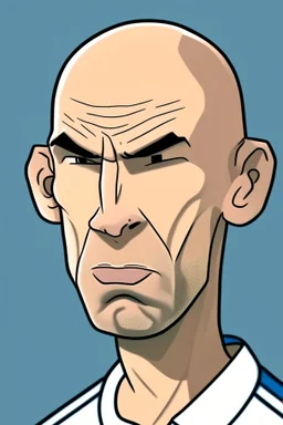 Zinedine Zidane cartoon 2d