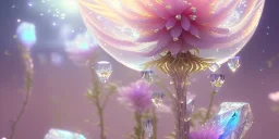 crystal subtle flower in a galactic ambiance beautiful fairy, transparent, delicate colors, in the foreground, full of details, smooth，soft light atmosphere, light effect，vaporwave colorful, concept art, smooth, extremely sharp detail, finely tuned detail, ultra high definition, 8 k, unreal engine 5, ultra sharp focus