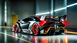 Mansory Bodykit Lamborghini Veneno GT Electric rear lights, rear view, desktop wallpaper, 4K, Cinematic