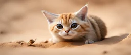 snail gremlin sand cat in burrow