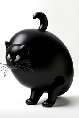 balloon shaped like the butt of a black cat