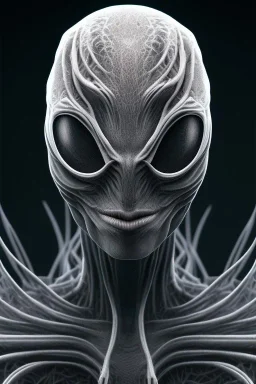 spider alien, head, evil, 8k, finely detailed, photo realistic, HR Giger style