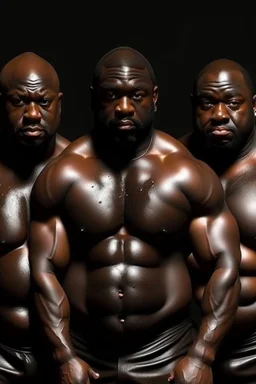 big black oily men