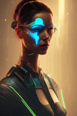 cyberpunk, head, women, portrai, tron