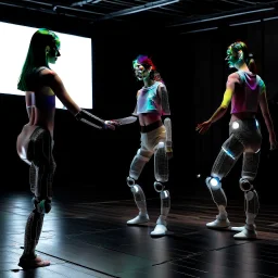 dancers looking at AI dancing