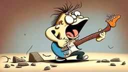 Cartoon playing guitar