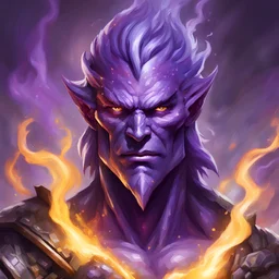 dnd, portrait of elemental of purple power