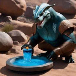 [high res photo in the Star Trek universe] drinking Saundy Saurian Brandy on a tombestone