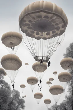 parachuting with a jellyfish canopy