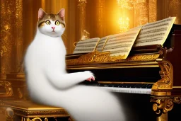 A cat in Vienna, playing piano