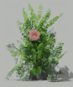 Photorealistic flower arrangement of extradimensional astral plants